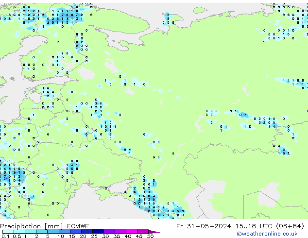 Yağış ECMWF Cu 31.05.2024 18 UTC