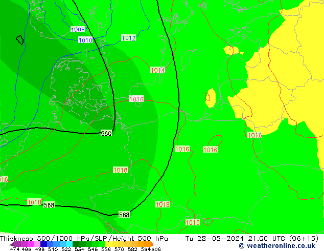 Thck 500-1000hPa ECMWF Ter 28.05.2024 21 UTC