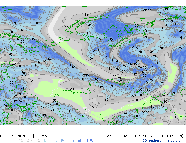 RV 700 hPa ECMWF wo 29.05.2024 00 UTC