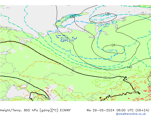 Z500/Rain (+SLP)/Z850 ECMWF mié 29.05.2024 06 UTC