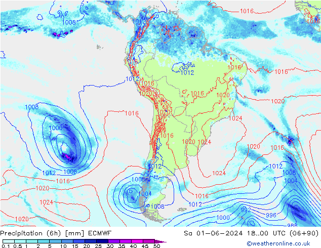 Z500/Rain (+SLP)/Z850 ECMWF  01.06.2024 00 UTC