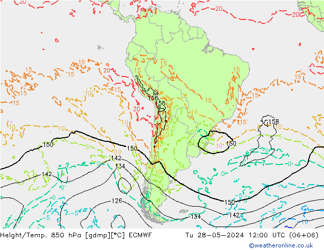 Z500/Rain (+SLP)/Z850 ECMWF Tu 28.05.2024 12 UTC