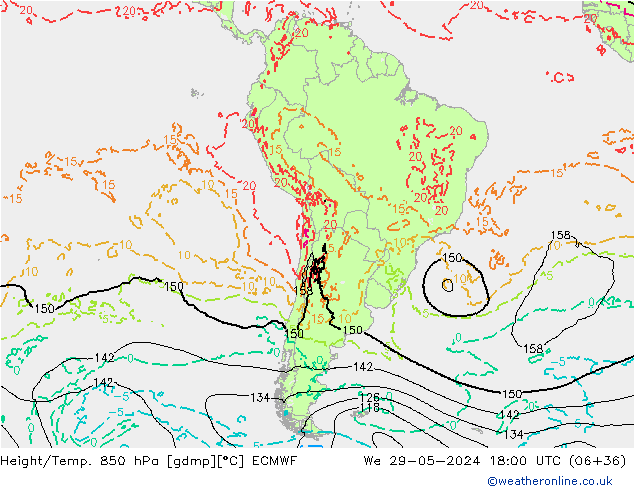 Z500/Rain (+SLP)/Z850 ECMWF St 29.05.2024 18 UTC