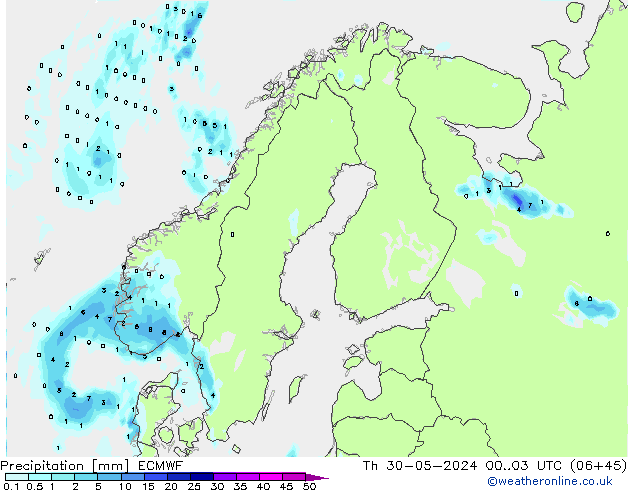 Precipitation ECMWF Th 30.05.2024 03 UTC