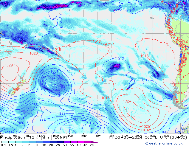 opad (12h) ECMWF czw. 30.05.2024 18 UTC