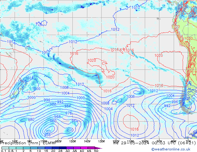 Neerslag ECMWF wo 29.05.2024 03 UTC