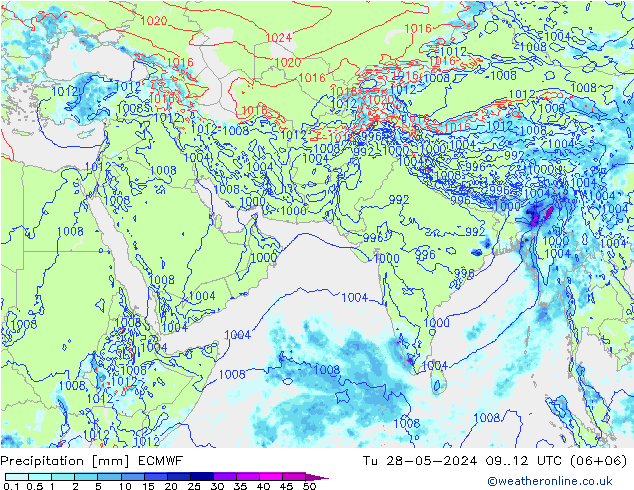 Yağış ECMWF Sa 28.05.2024 12 UTC