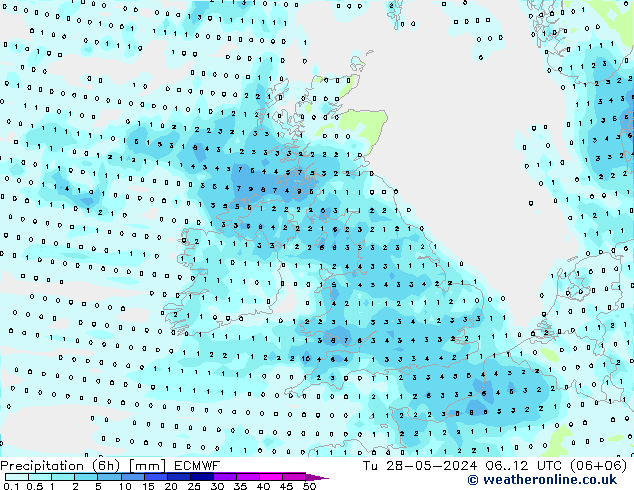 Z500/Rain (+SLP)/Z850 ECMWF mar 28.05.2024 12 UTC