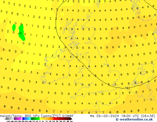 Z500/Regen(+SLP)/Z850 ECMWF wo 29.05.2024 18 UTC