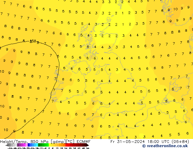 Z500/Rain (+SLP)/Z850 ECMWF пт 31.05.2024 18 UTC