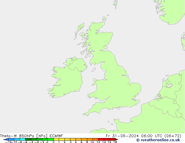 Theta-W 850hPa ECMWF Fr 31.05.2024 06 UTC