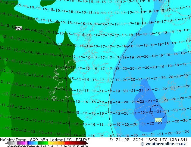 Z500/Rain (+SLP)/Z850 ECMWF пт 31.05.2024 18 UTC