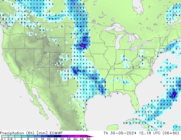 Z500/Rain (+SLP)/Z850 ECMWF чт 30.05.2024 18 UTC