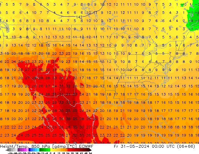 Z500/Rain (+SLP)/Z850 ECMWF Fr 31.05.2024 00 UTC