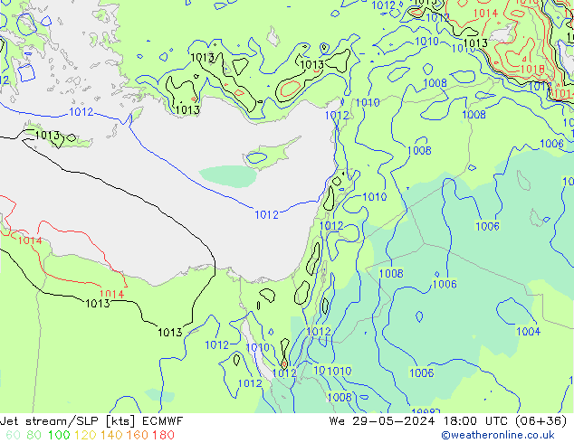 джет/приземное давление ECMWF ср 29.05.2024 18 UTC