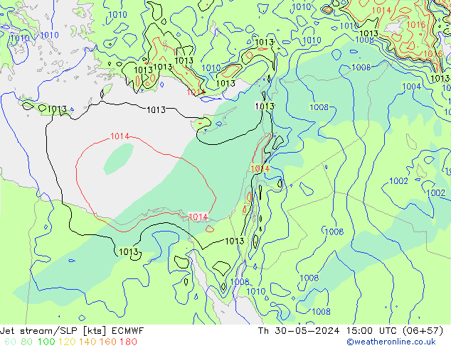 Jet Akımları/SLP ECMWF Per 30.05.2024 15 UTC