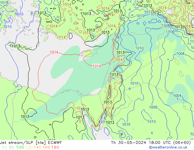 Prąd strumieniowy ECMWF czw. 30.05.2024 18 UTC