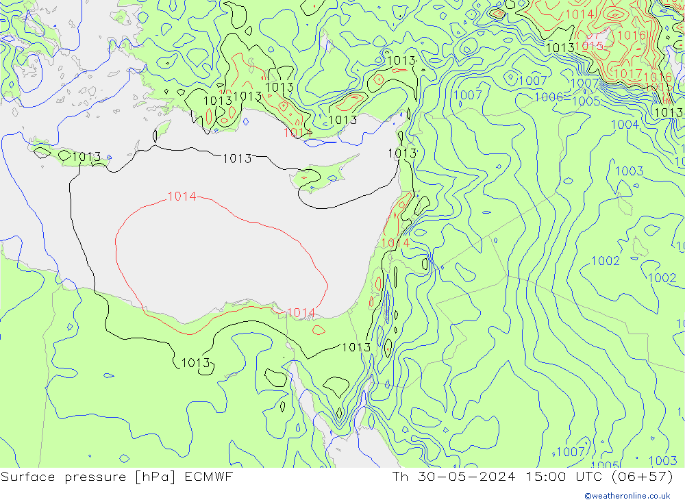 Yer basıncı ECMWF Per 30.05.2024 15 UTC