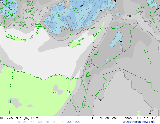 RV 700 hPa ECMWF di 28.05.2024 18 UTC