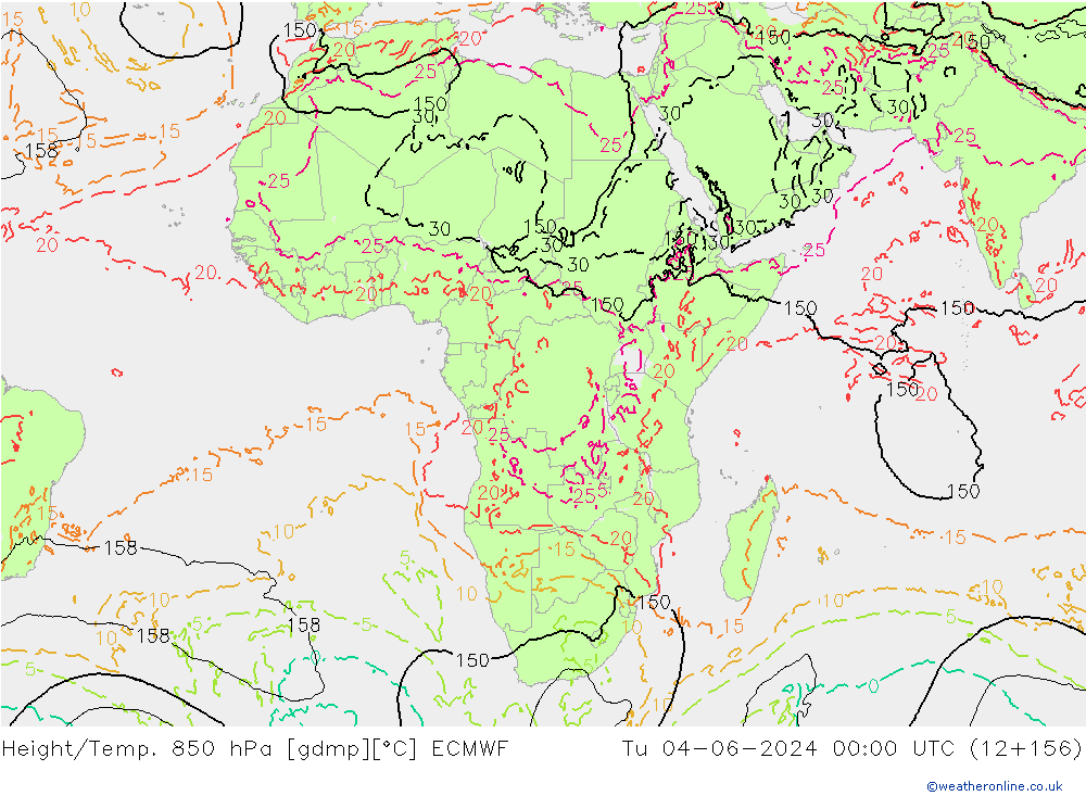 Z500/Rain (+SLP)/Z850 ECMWF mar 04.06.2024 00 UTC