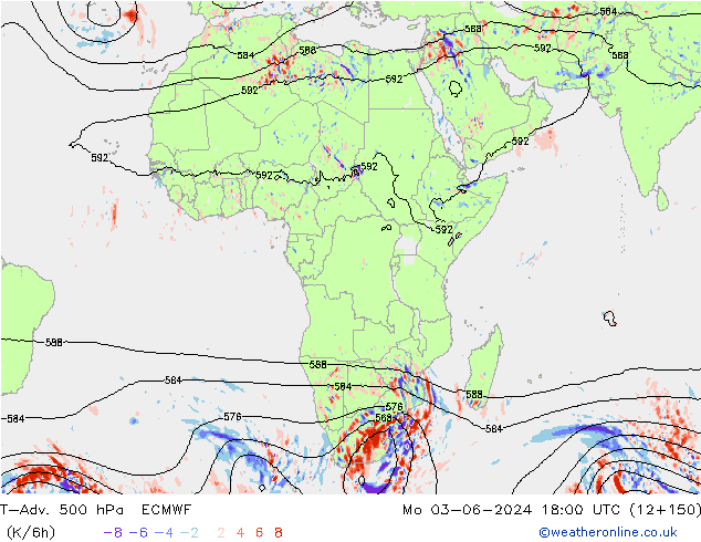 T-Adv. 500 hPa ECMWF lun 03.06.2024 18 UTC