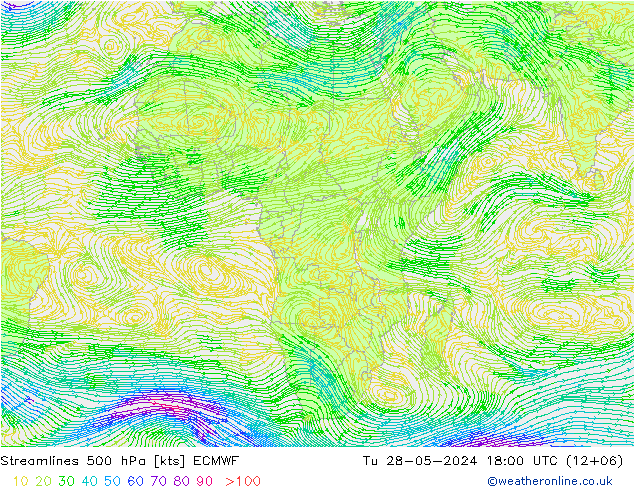 Rüzgar 500 hPa ECMWF Sa 28.05.2024 18 UTC