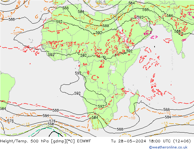 Z500/Rain (+SLP)/Z850 ECMWF Ter 28.05.2024 18 UTC