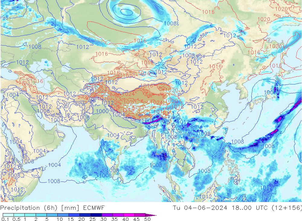 Z500/Rain (+SLP)/Z850 ECMWF mar 04.06.2024 00 UTC