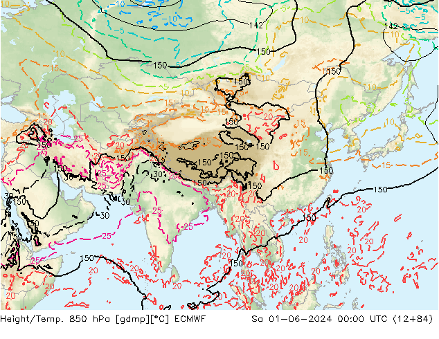 Z500/Rain (+SLP)/Z850 ECMWF Sa 01.06.2024 00 UTC