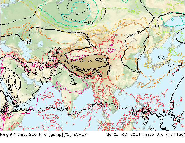 Z500/Rain (+SLP)/Z850 ECMWF Mo 03.06.2024 18 UTC