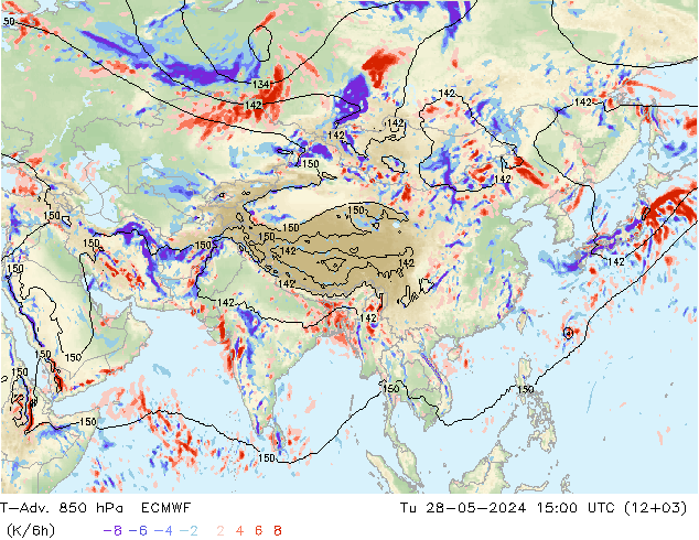 T-Adv. 850 hPa ECMWF  28.05.2024 15 UTC