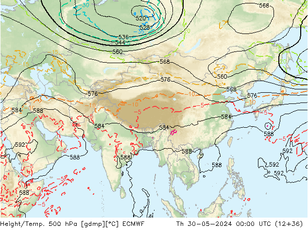 Z500/Regen(+SLP)/Z850 ECMWF do 30.05.2024 00 UTC