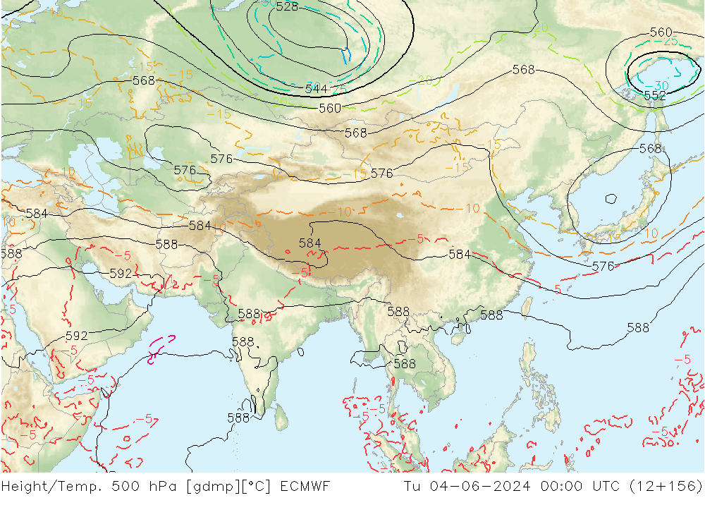 Z500/Rain (+SLP)/Z850 ECMWF mar 04.06.2024 00 UTC