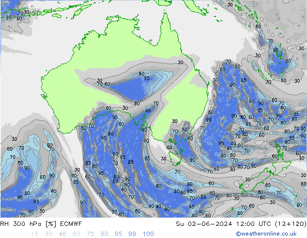 RV 300 hPa ECMWF zo 02.06.2024 12 UTC