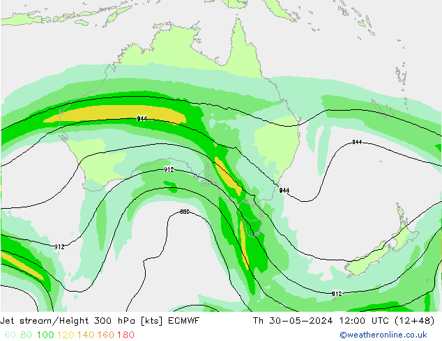 Straalstroom ECMWF do 30.05.2024 12 UTC