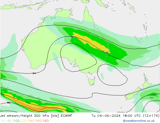 Corrente a getto ECMWF mar 04.06.2024 18 UTC