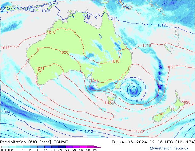 Z500/Regen(+SLP)/Z850 ECMWF di 04.06.2024 18 UTC