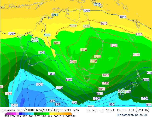 Thck 700-1000 hPa ECMWF  28.05.2024 18 UTC