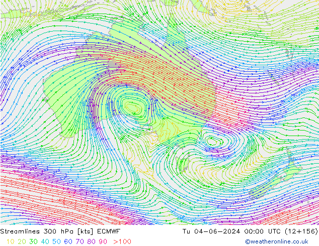 Rüzgar 300 hPa ECMWF Sa 04.06.2024 00 UTC