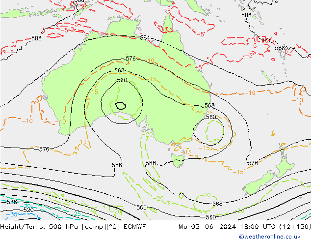 Z500/Rain (+SLP)/Z850 ECMWF ��� 03.06.2024 18 UTC