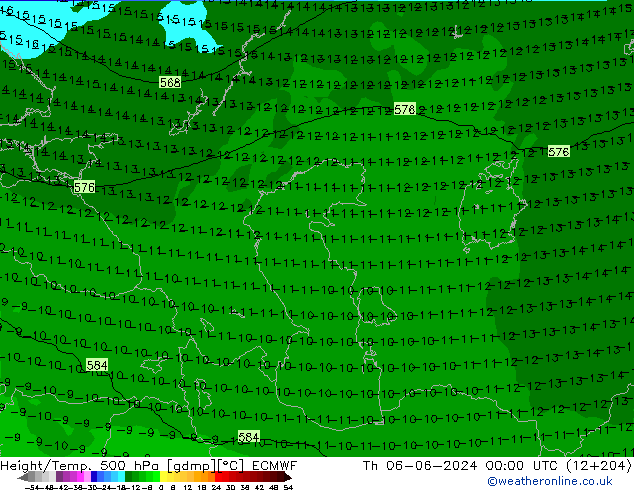 Z500/Regen(+SLP)/Z850 ECMWF do 06.06.2024 00 UTC