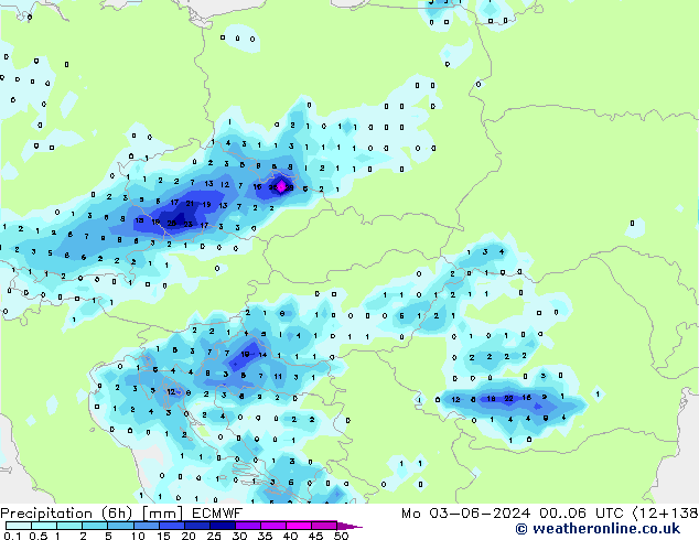 Z500/Rain (+SLP)/Z850 ECMWF пн 03.06.2024 06 UTC