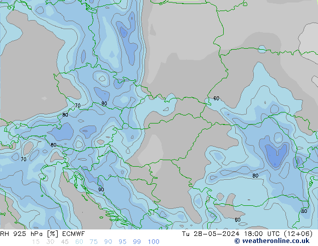 RV 925 hPa ECMWF di 28.05.2024 18 UTC