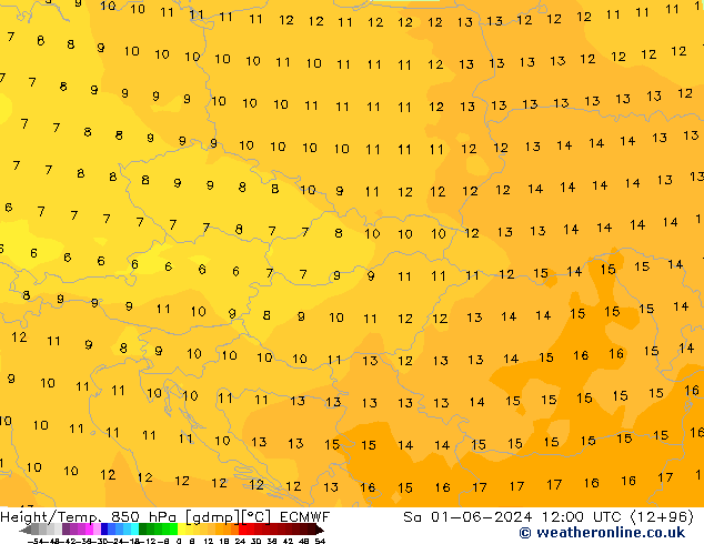 Z500/Yağmur (+YB)/Z850 ECMWF Cts 01.06.2024 12 UTC