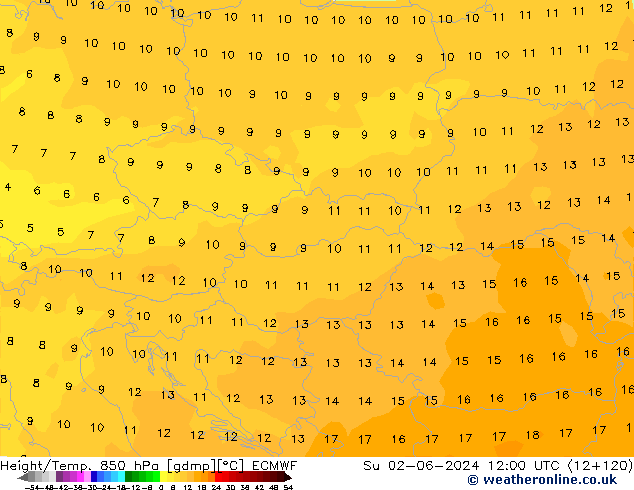 Z500/Rain (+SLP)/Z850 ECMWF Su 02.06.2024 12 UTC