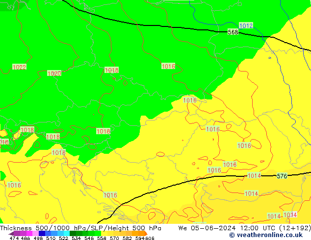 Thck 500-1000hPa ECMWF We 05.06.2024 12 UTC