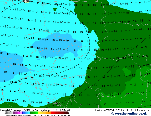 Z500/Yağmur (+YB)/Z850 ECMWF Cts 01.06.2024 12 UTC