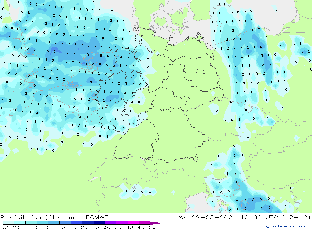 Z500/Rain (+SLP)/Z850 ECMWF Mi 29.05.2024 00 UTC