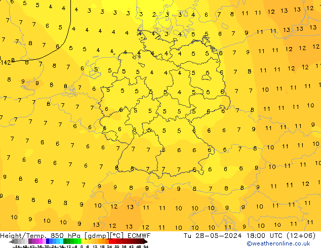 Z500/Rain (+SLP)/Z850 ECMWF Ter 28.05.2024 18 UTC