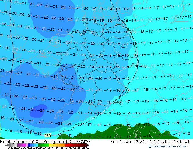 Z500/Rain (+SLP)/Z850 ECMWF пт 31.05.2024 00 UTC